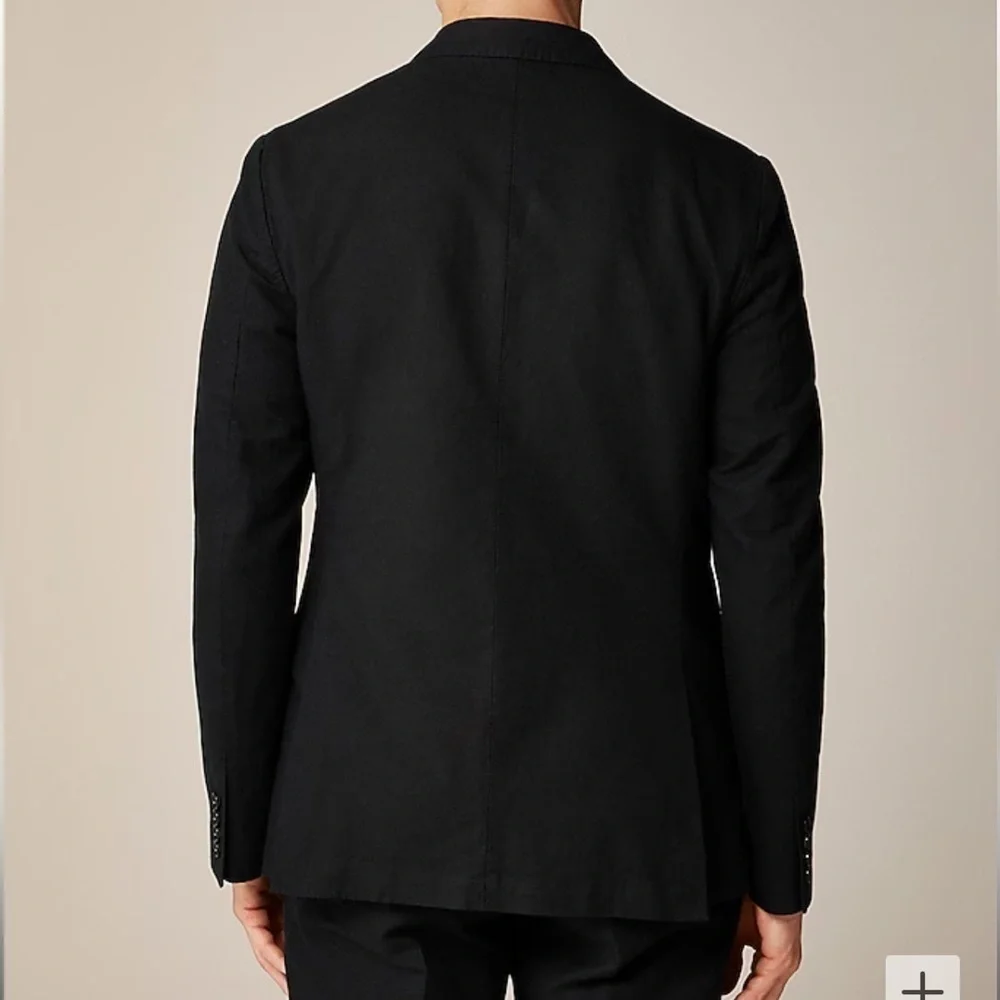 Ludlow Slim-fit unstructured suit jacket in Irish cotton-linen blend